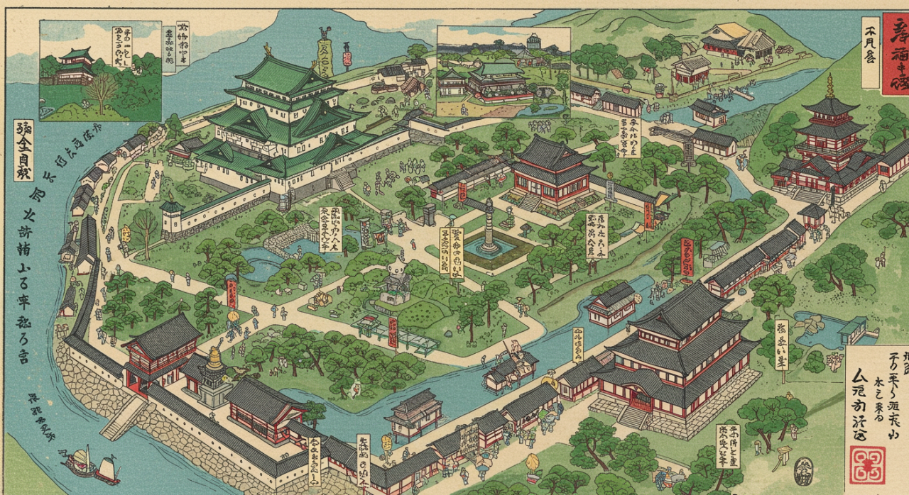 尾張名所図会完全ガイド!現代と古地図で巡る旅 | MEISHO